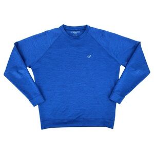 Holderness & Bourne The Betts Pullover Heathered Vista Blue Large Golf Preppy